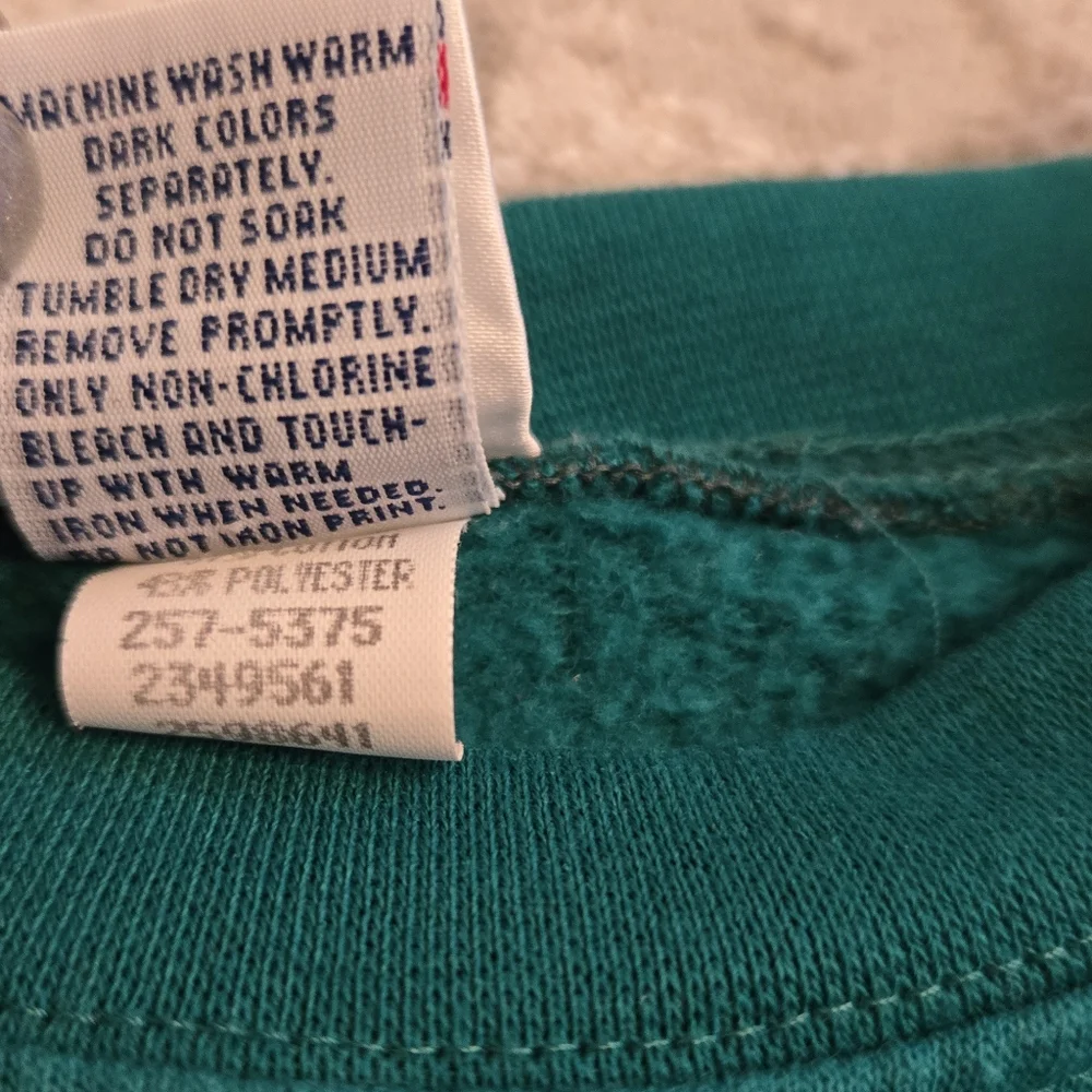 Vintage 1990s OshKosh B'gosh Teal Graphic Sweatshirt